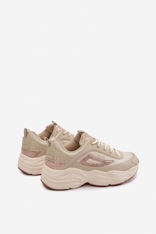 Damesneakers met platform FLA SKYE FFIN0586.73239 zandkleurig