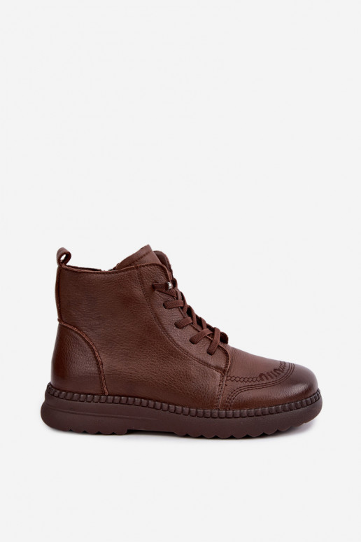 Wärmende Damenstiefeletten Vinceza 107249 braun