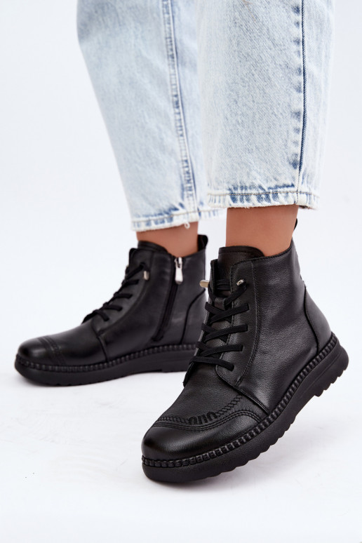 Bottines chaudes pour femmes Vinceza 107249 noires