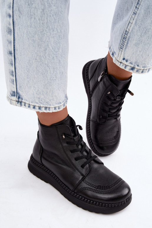 Bottines chaudes pour femmes Vinceza 107249 noires
