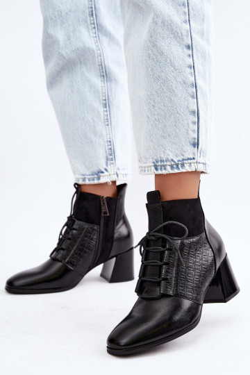 Bottines chaudes avec talons Vinceza 5867 noires 2