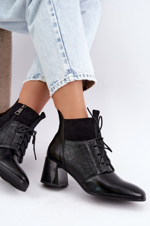 Bottines chaudes avec talons Vinceza 5867 noires