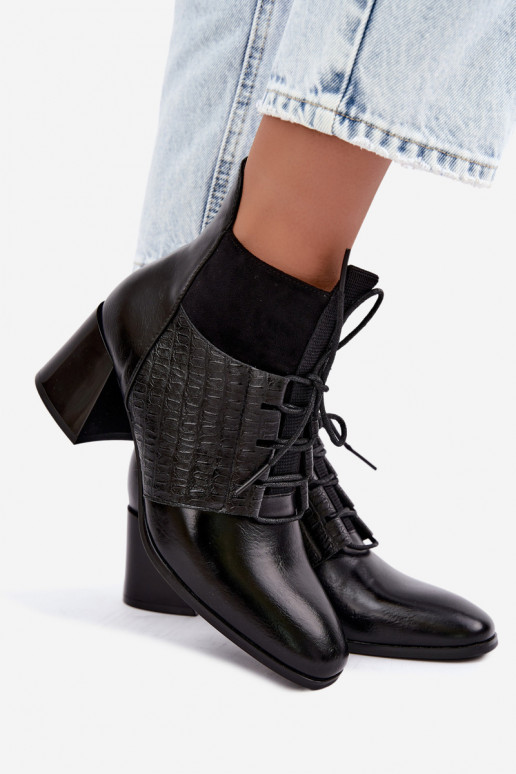 Bottines chaudes avec talons Vinceza 5867 noires