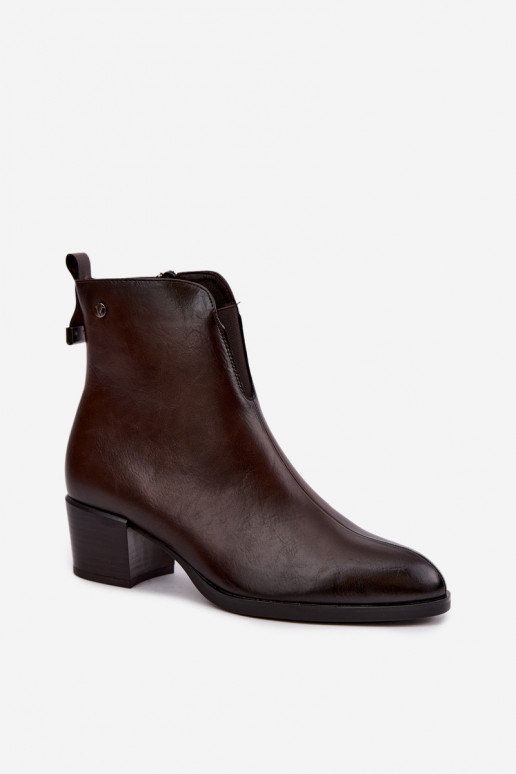Geïsoleerde enkellaarsjes Klocke Vinceza 58654 in chocoladekleur