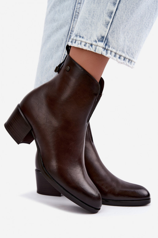 Bottines isolées Klocke Vinceza 58654 en couleur chocolat