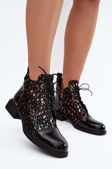 Bottes isolées pour femmes en daim synthétique D&A LZ62-2030 noires 2