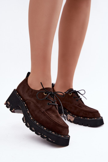 Bottes pour femmes en daim synthétique Klocke Artiker 59C0276 chocolat 2