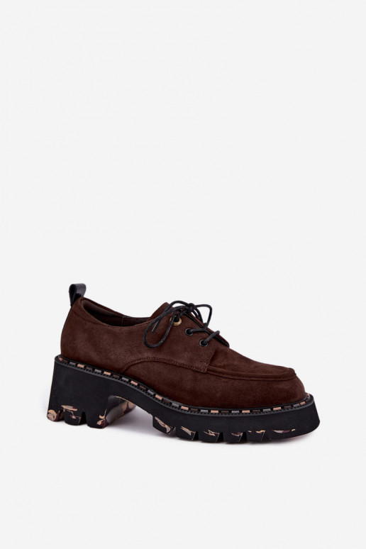 Bottes pour femmes en daim synthétique Klocke Artiker 59C0276 chocolat