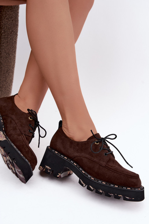 Faux suède dameslaarzen Klocke Artiker 59C0276 chocolade