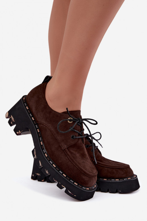 Faux suède dameslaarzen Klocke Artiker 59C0276 chocolade