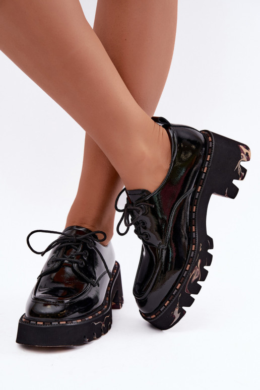 Leren damesloafers Klocke Artiker 59C0279 zwart