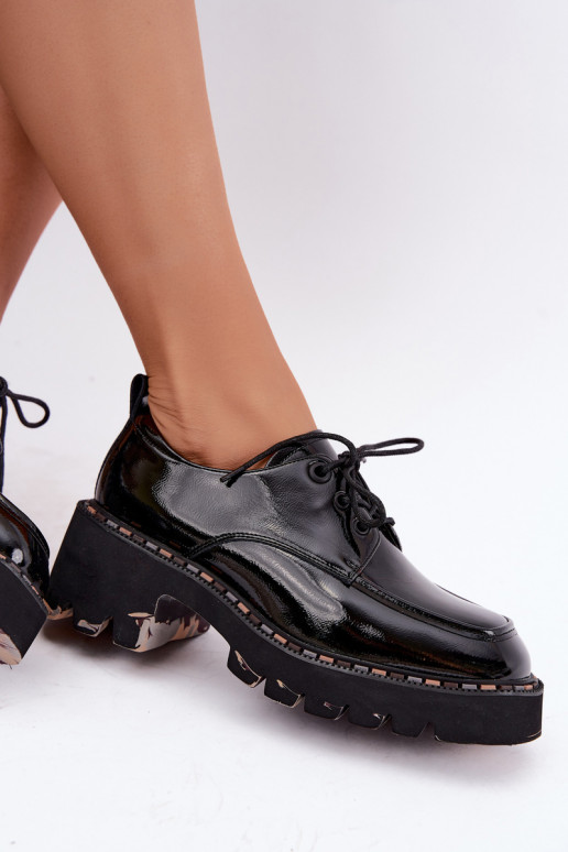 Leren damesloafers Klocke Artiker 59C0279 zwart