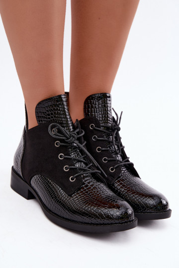 Bottines isolées avec design en relief Vinceza 16524 noires