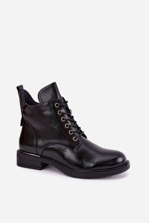 bottines isolées avec talons larges Vinceza 58677 en noir