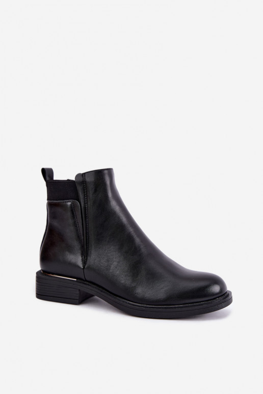bottines isolées pour femmes avec talons larges Vinceza 58690 en noir