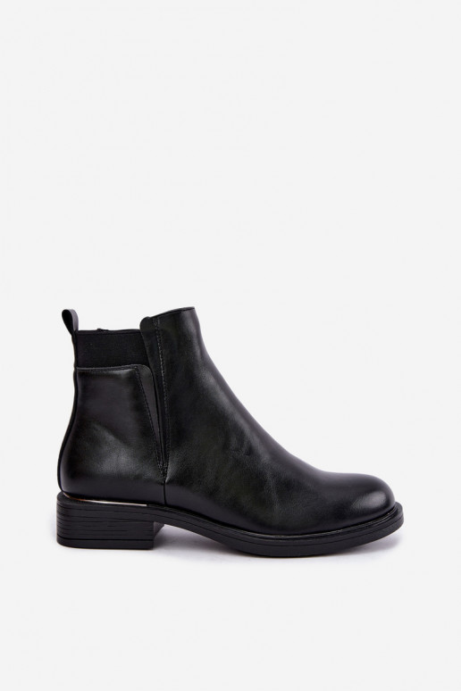 bottines isolées pour femmes avec talons larges Vinceza 58690 en noir