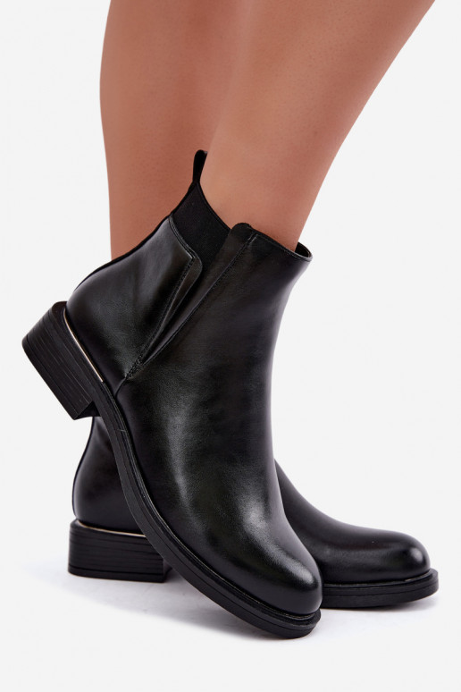 bottines isolées pour femmes avec talons larges Vinceza 58690 en noir