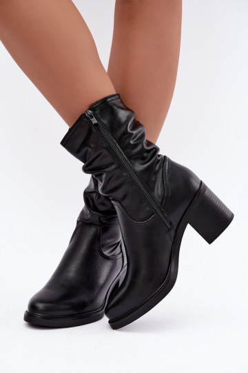 bottines isolées avec volants et talons Sergio Leone BT-60 en noir 2
