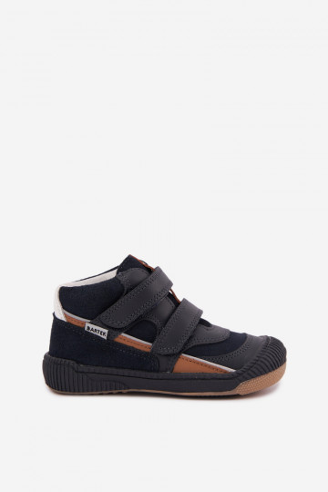 Chaussures pour enfants en cuir bleu foncé Bartek 8631676 2