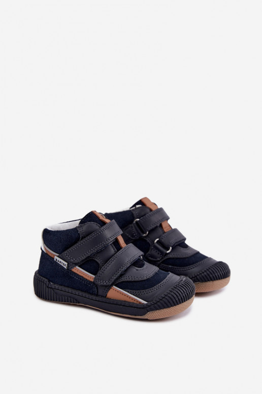 Donkerblauwe leren kinderschoenen Bartek 8631676