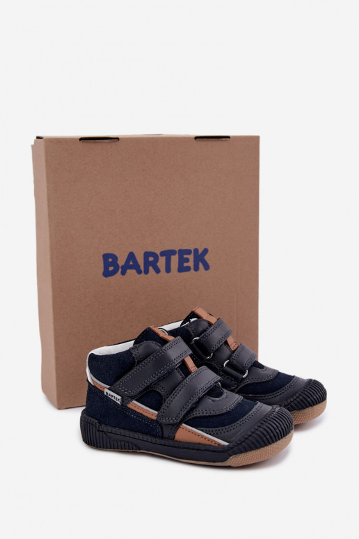 Donkerblauwe leren kinderschoenen Bartek 8631676