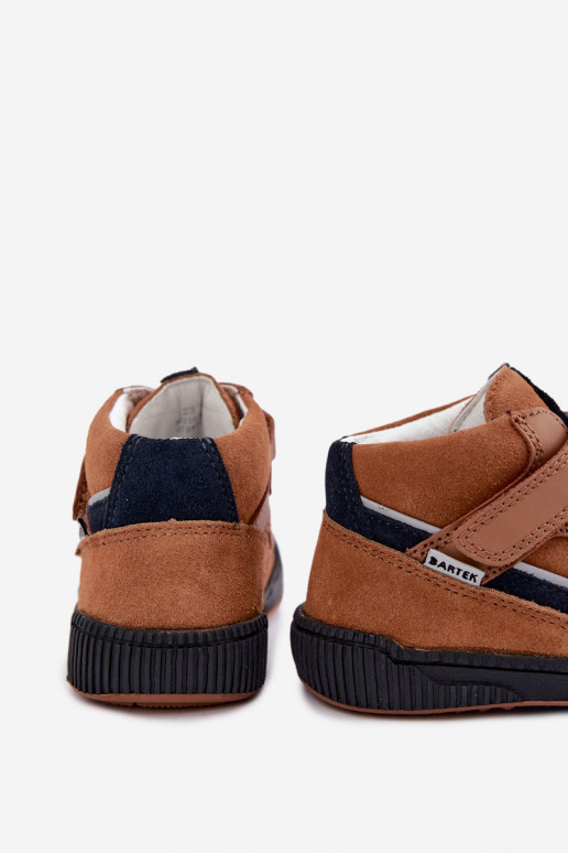 Bruine leren kinderschoenen Bartek 8631673