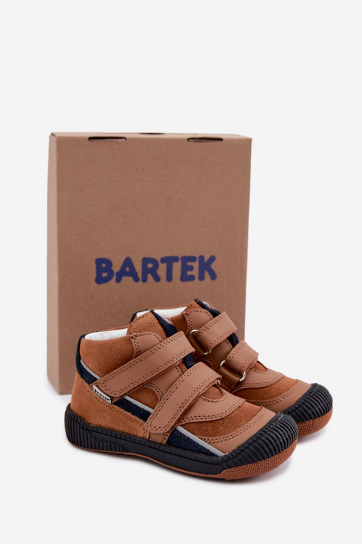 Bruine leren kinderschoenen Bartek 8631673
