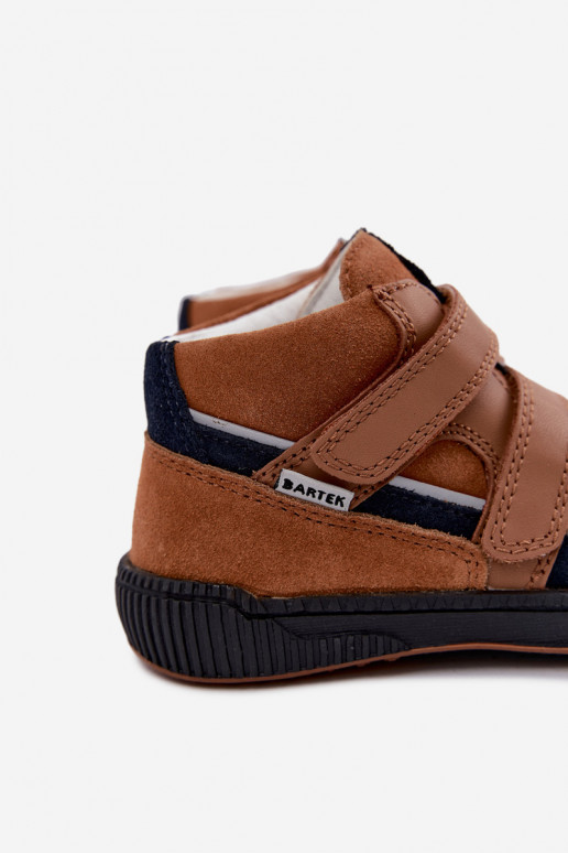 Bruine leren kinderschoenen Bartek 8631673