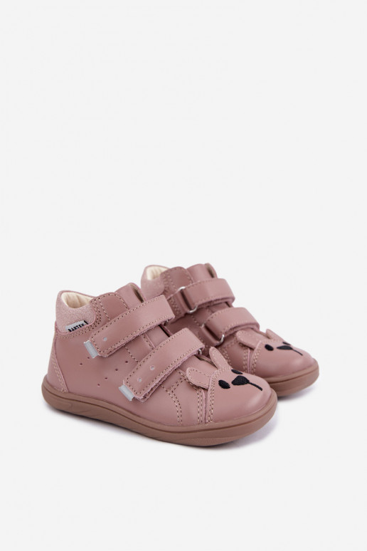 Chaussures pour enfants en cuir rose Barefoot Bartek 8631985