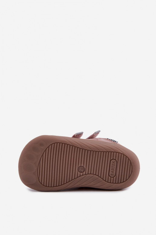 Roze leren Barefoot kinderschoenen Bartek 8631985