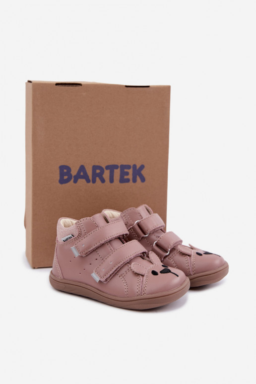 Chaussures pour enfants en cuir rose Barefoot Bartek 8631985