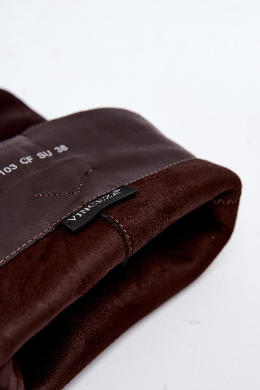 Faux suede cowboy laarzen met hakken Vinceza 133103 chocolade