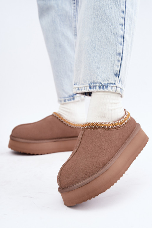 Bottes de neige en daim synthétique avec bande décorative Vinceza 97972 sable