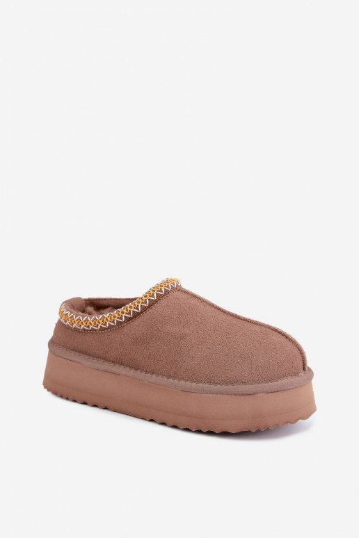 Bottes de neige en daim synthétique avec bande décorative Vinceza 97972 sable