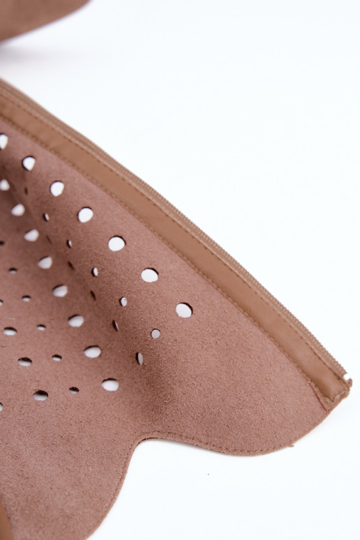 Bottes hautes avec éléments perforés Kireya marron