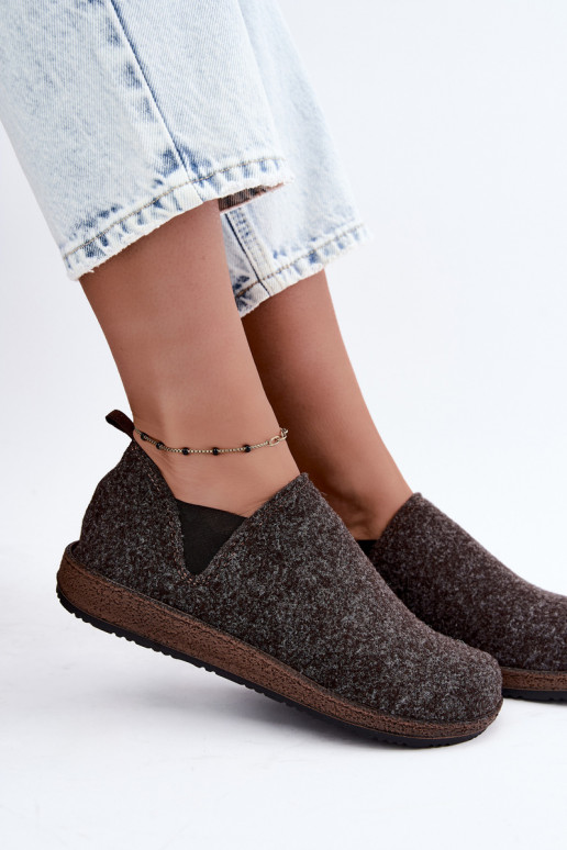 Dames huis schoenen Inblu NL000013 donkerbruin