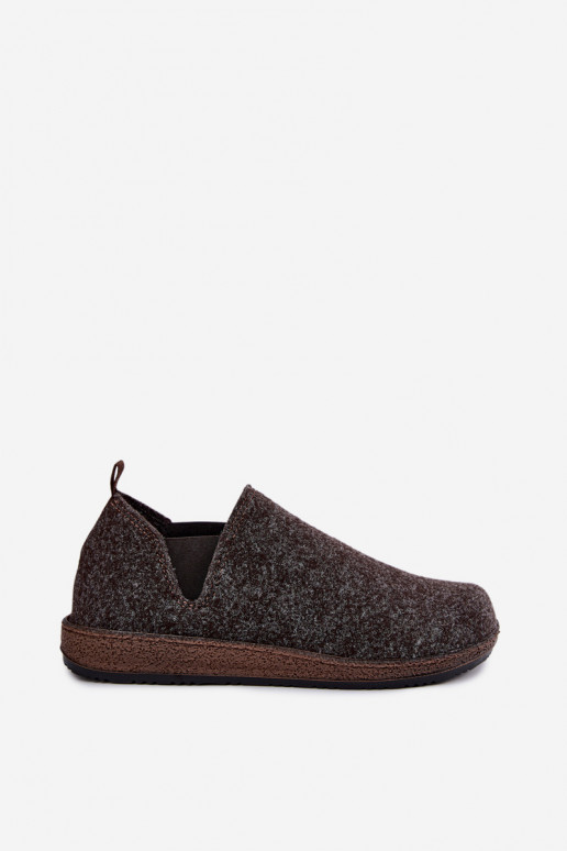 Chaussures d'intérieur pour femmes Inblu NL000013 marron foncé