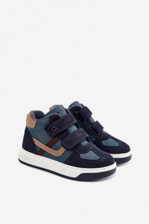 Donkerblauwe jongens sneakers Bartek 8801216