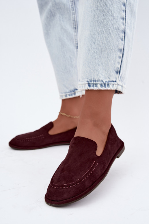 Damen Mokassins in bordeauxfarbener Farbe Mireliah