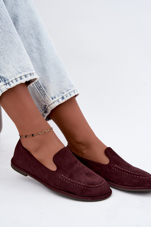 Mocassins pour femmes en couleur bordeaux Mireliah