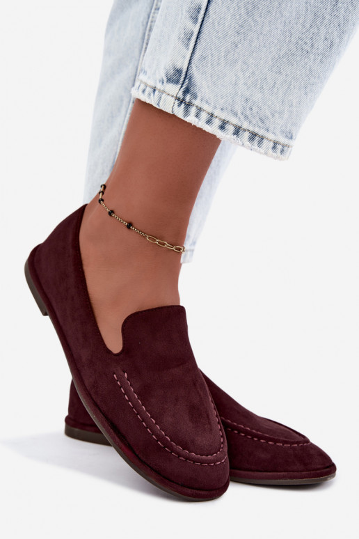 Damen Mokassins in bordeauxfarbener Farbe Mireliah