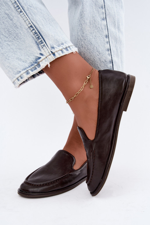 Dames mocassins in chocolade kleur Mireliah