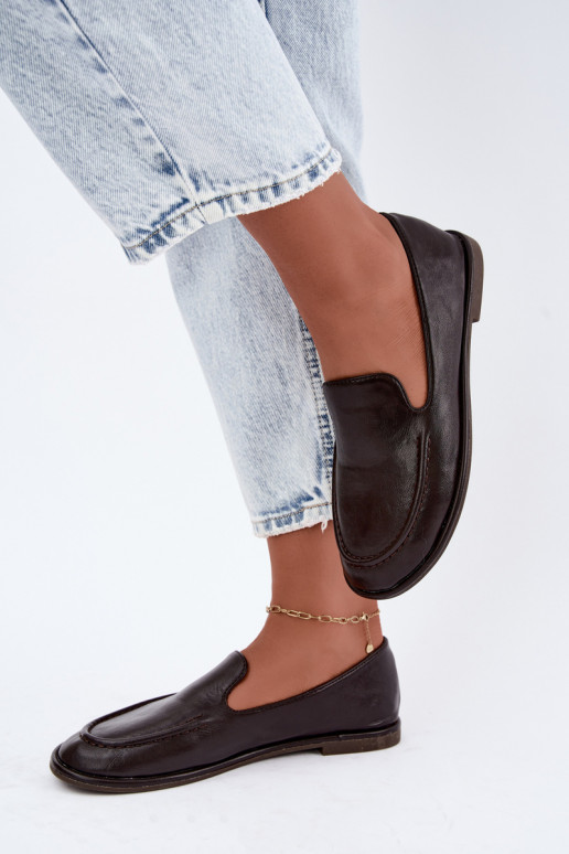 Dames mocassins in chocolade kleur Mireliah