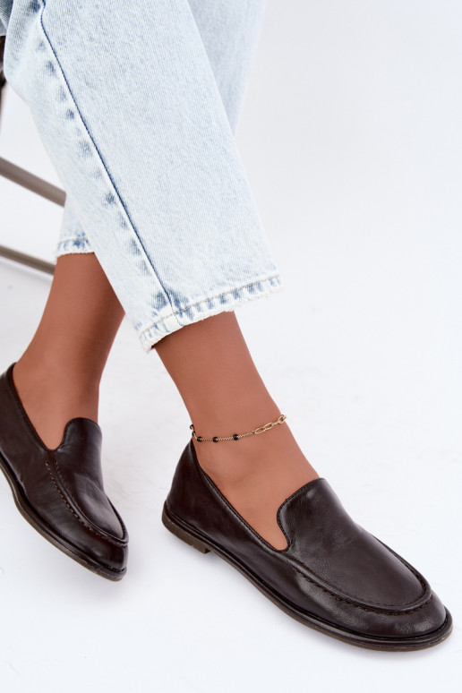 Mocassins pour femmes en couleur chocolat Mireliah