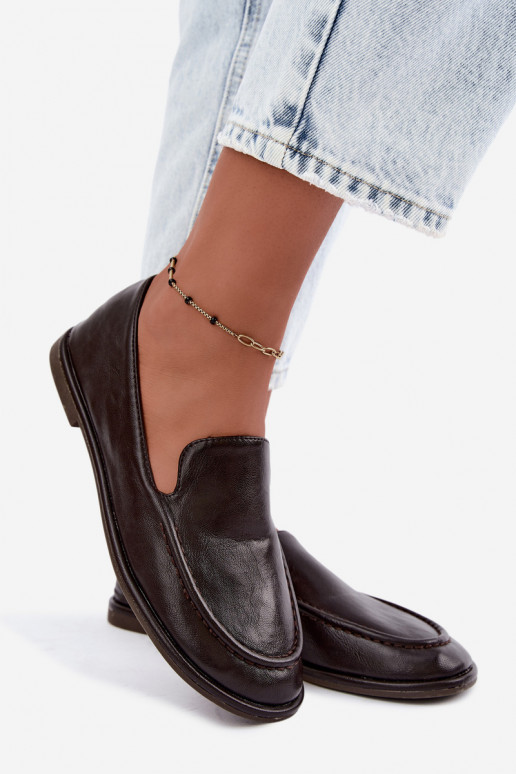 Mocassins pour femmes en couleur chocolat Mireliah