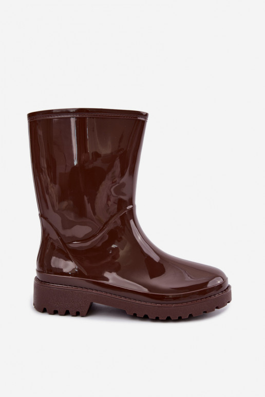 Bottes en caoutchouc pour femmes en couleur brun foncé Elvara