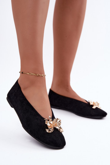 Ballerinas mit Verzierungen in Schwarz Briellea 2