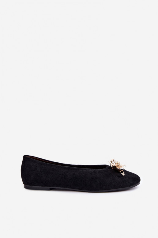Ballerines avec embellissements en noir Briellea
