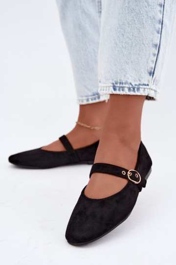 Ballerines style Mary Jane couleur noire Nolenne 2