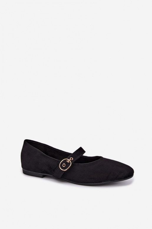 Mary Jane stijl ballerina's in zwarte kleur Nolenne